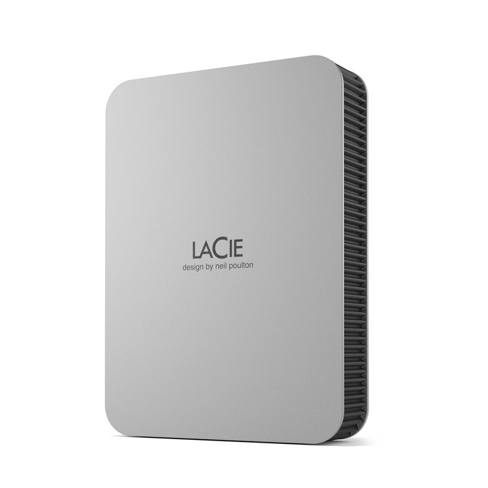 Lacie Mobile Drive 5TB USB 3.2 Gen 1 Type-C External Hard Drive - Moon Silver