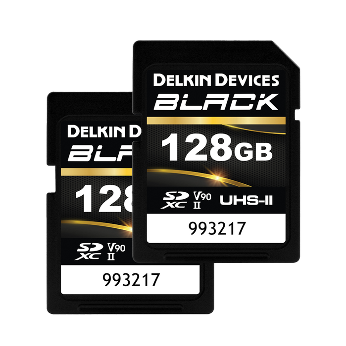 Delkin Devices 128GB BLACK UHS-II SDXC Memory Card - 2 Pack