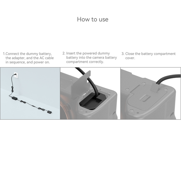 SmallRig NP-FZ100 Dummy Battery with Power Adapter 4268B