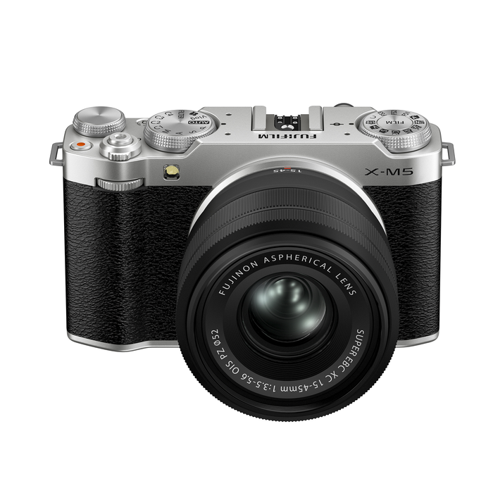 Fujifilm X-M5 Mirrorless Camera with XC 15-45mm f/3.5-5.6 OIS PZ Lens - Silver