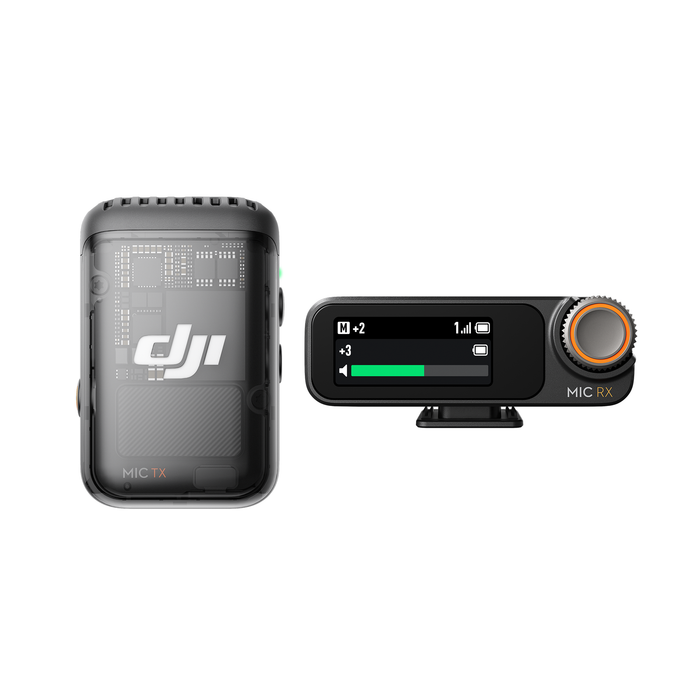 DJI Mic 2 Clip-On Transmitter/Recorder with Built-In Microphone (2.4 GHz,  Shadow Black)
