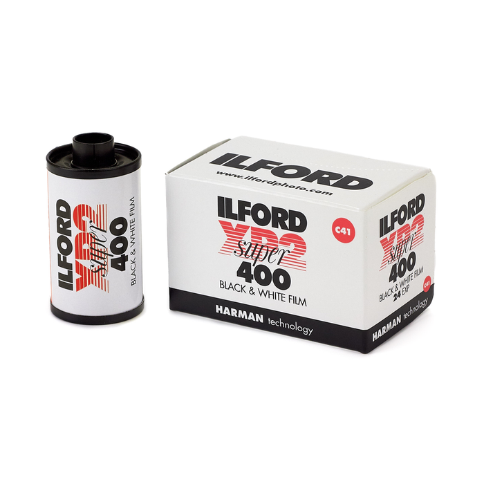 Ilford XP2 Super 400 Black & White Negative - 35mm Film, 24 Exposures, Single Roll