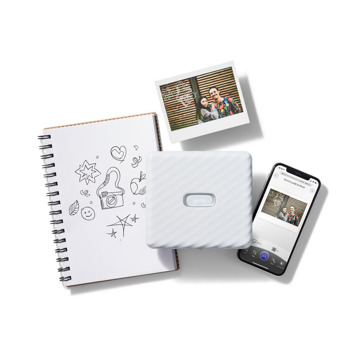 Fujifilm Instax Link Wide Smartphone Printer - Ash White