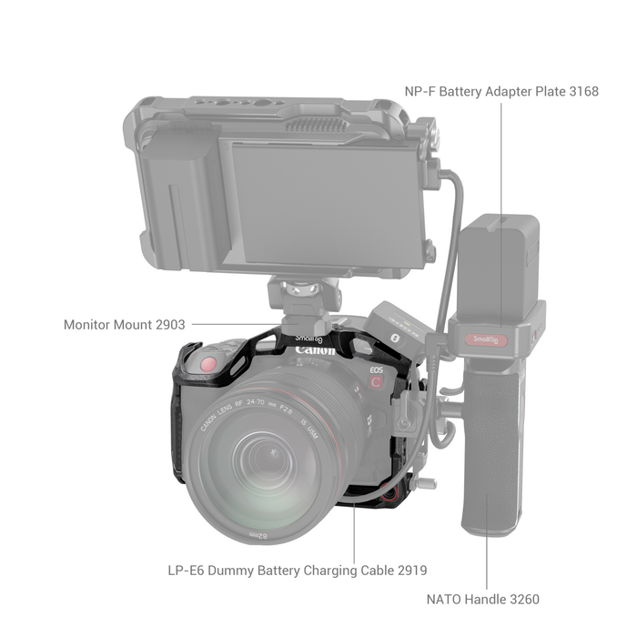 SmallRig “Black Mamba” Camera Cage for Canon EOS R5/R6/R5C 3890