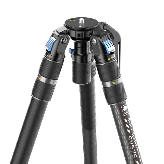 Sirui SVS75 Rapid-System One-Step Height Adjustment Carbon Fiber Tripod with SVH15 Video Fluid Head