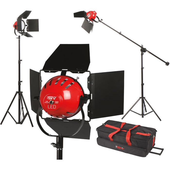 Smith-Victor LadyBug 1500 LED 3-Light Kit with Boom Arm — Glazer's Camera
