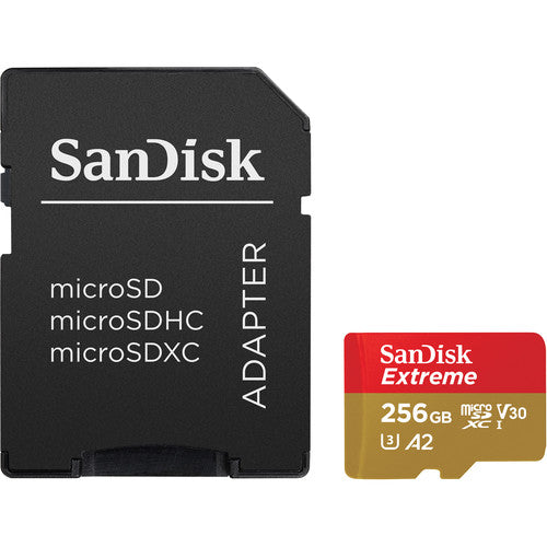 SanDisk 256GB Extreme UHS-I microSDXC Memory Card with SD Adapter —  Glazer's Camera Inc