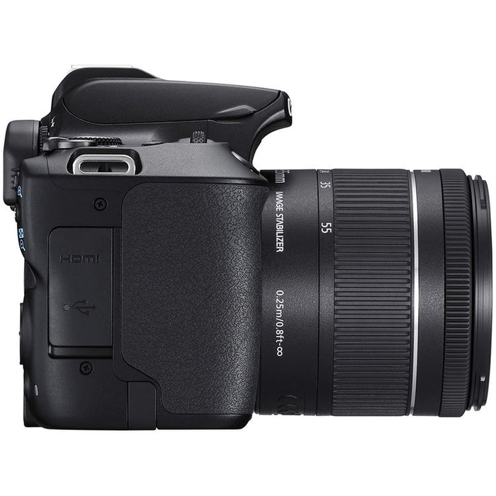 Canon EOS 250D / Rebel SL3 DSLR Camera with 18-55mm Lens (Black) + Creative
