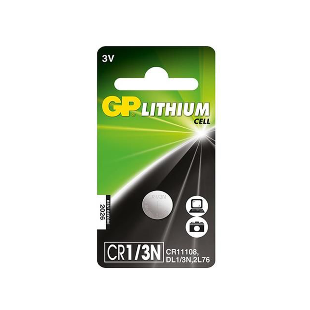 GP CR1/3N Lithium Coin Battery — Glazer's Camera