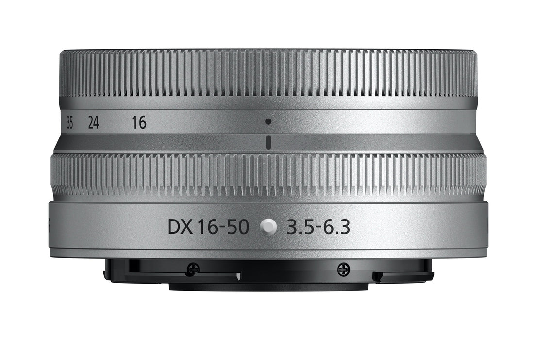 Nikon Z DX 16-50mm f/3.5-6.3 VR Silver Lens — Glazer's Camera Inc