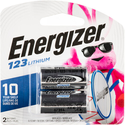Energizer CR123A Battery 2-pack — Glazer's Camera Inc