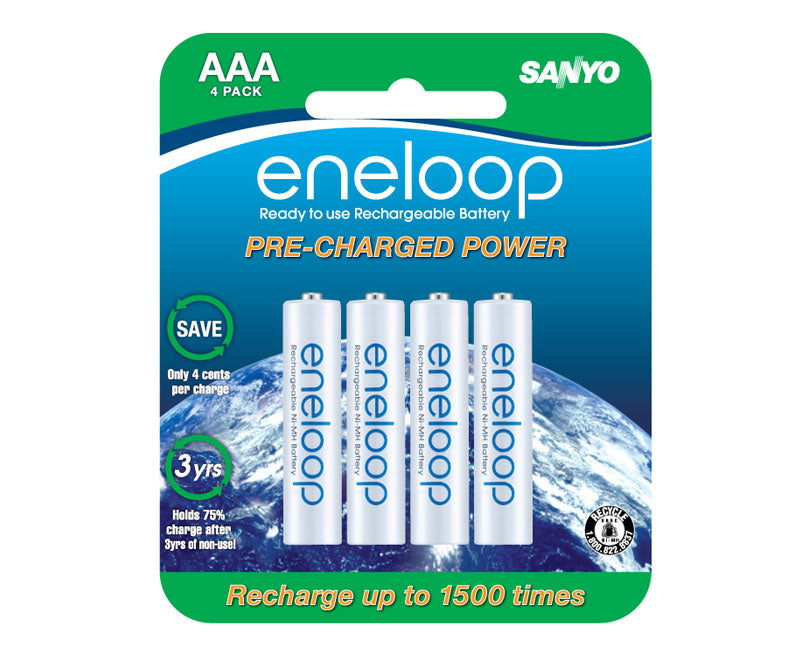 Panasonic Eneloop Rechargeable AAA Batteries 4-Pack — Glazer's Camera Inc